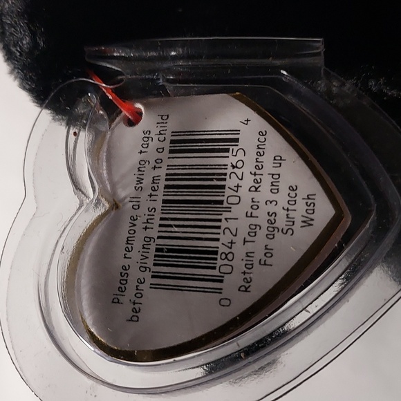 Vintage The End Beanie Original Baby 1999 Black With Tag TY Beanie Baby RARE - Picture 6 of 8